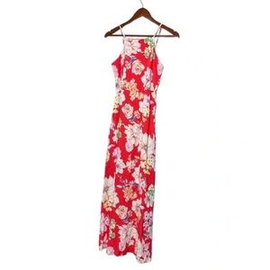 Band of Gypsies - Red Floral Maxi Dress - Medium